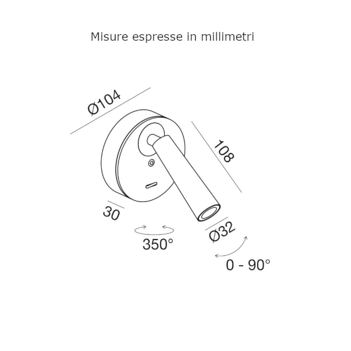 Applique classico Gea Led GAP585 LED alluminio champagne metacrilato orientabile - 3