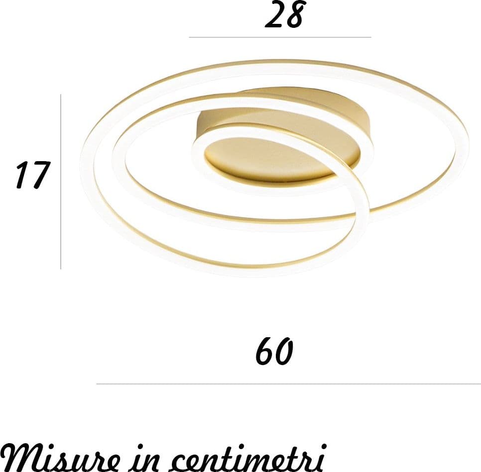 Plafoniera classica Perenz SPIRA 8152 OR LC LED DIM 3000K 3600LM oro opaco - 3