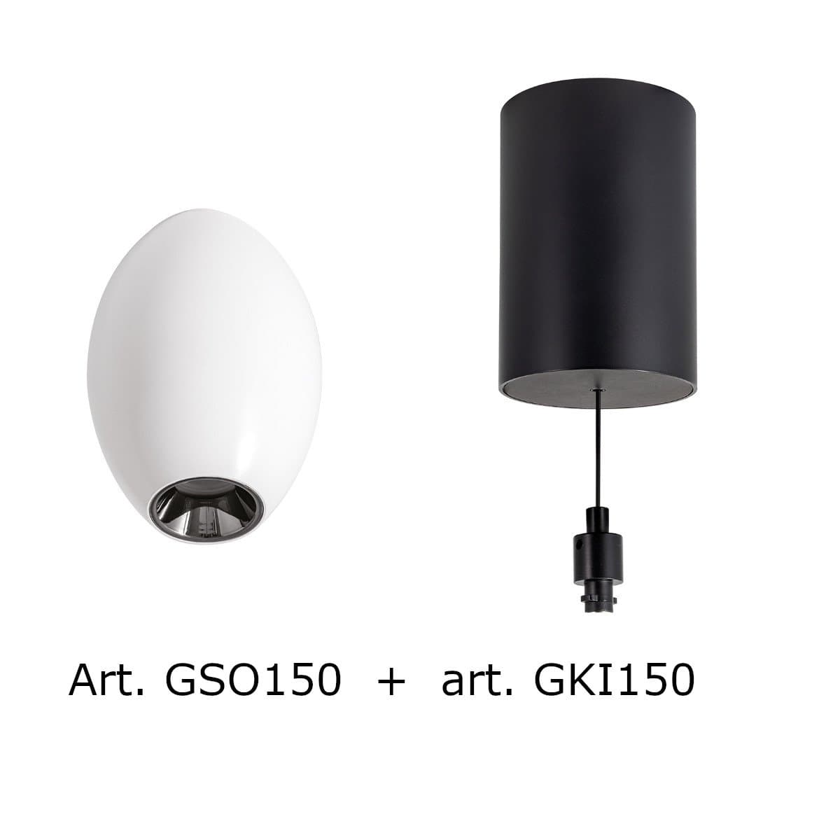 Sospensione moderna Gea Led GSO150+GKI150 LED metallo bianco - 2