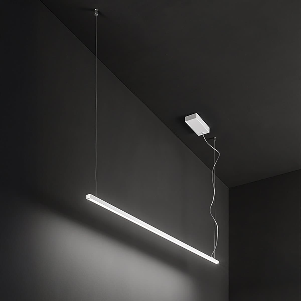 Sospensione profilo monoemissione Perenz LINK 8052 B N CTD 35W LED DIM 2800LM metallo alluminio bianco nero - 2