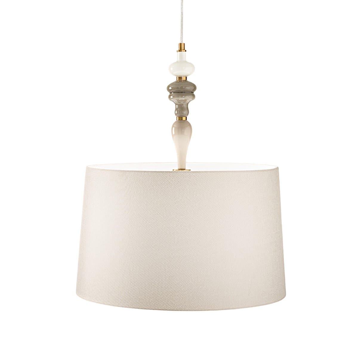 Lampadario classico Perenz ABACO 8510 MC E27 LED metallo ceramica paralume tessuto - 3