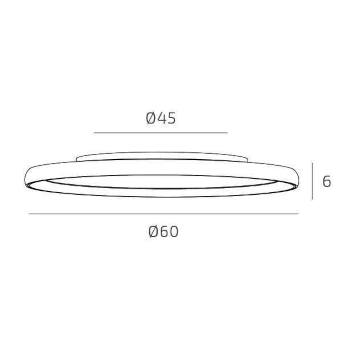 Plafoniera moderna Top light PLANA 1221 60 LED CCT SWITCH metallo acrilico - 8