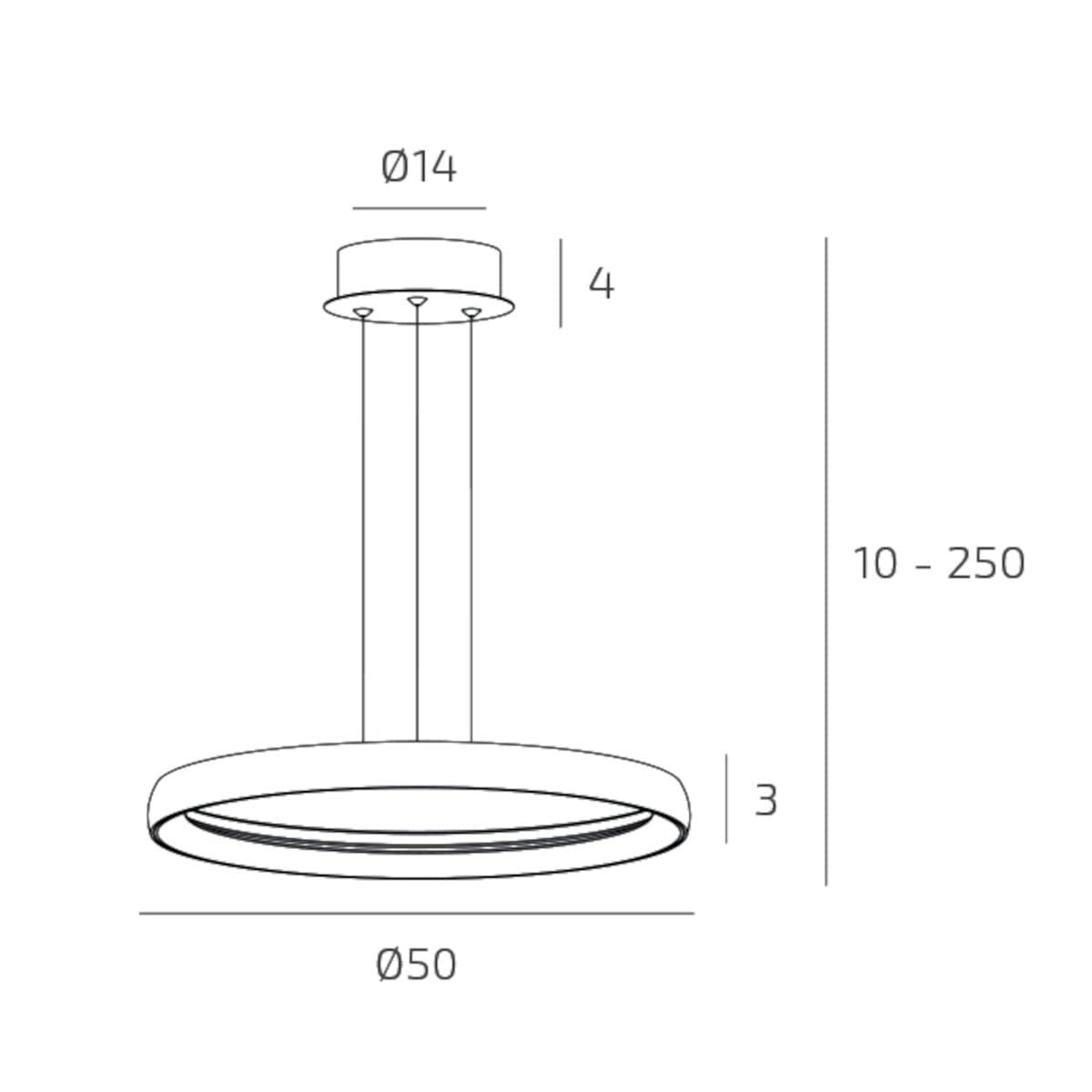 Lampadario moderna Top light PLANA 1221 S50 LED CCT SWITCH metallo acrilico - 14