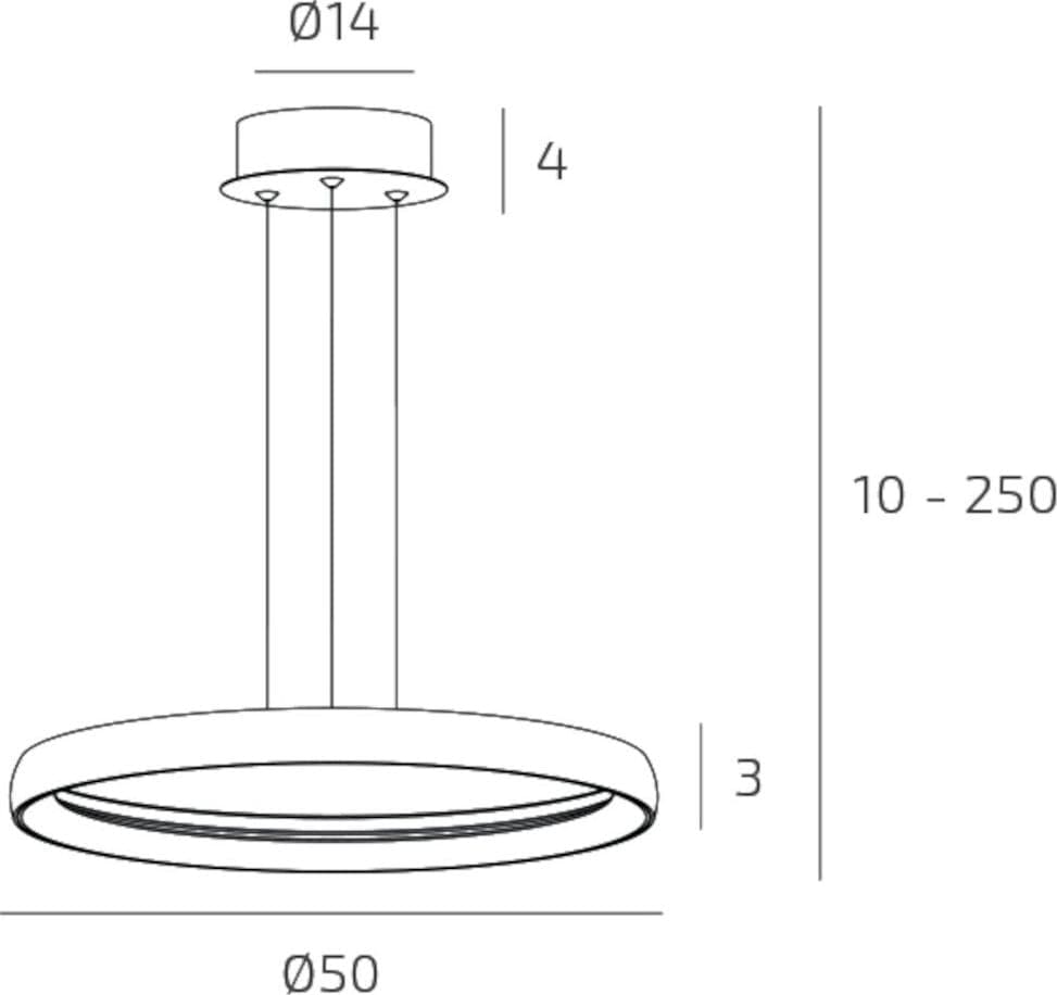 Lampadario moderna Top light PLANA 1221 S50 LED CCT SWITCH metallo acrilico - 8