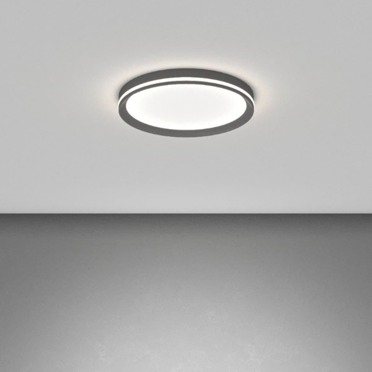 Plafoniera moderna Top light AERA 1222 40 LED CCT SWITCH biemissione metallo acrilico - 8