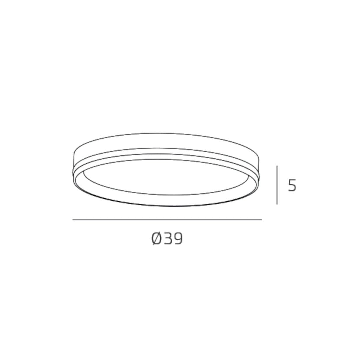 Plafoniera moderna Top light AERA 1222 40 LED CCT SWITCH biemissione metallo acrilico - 9