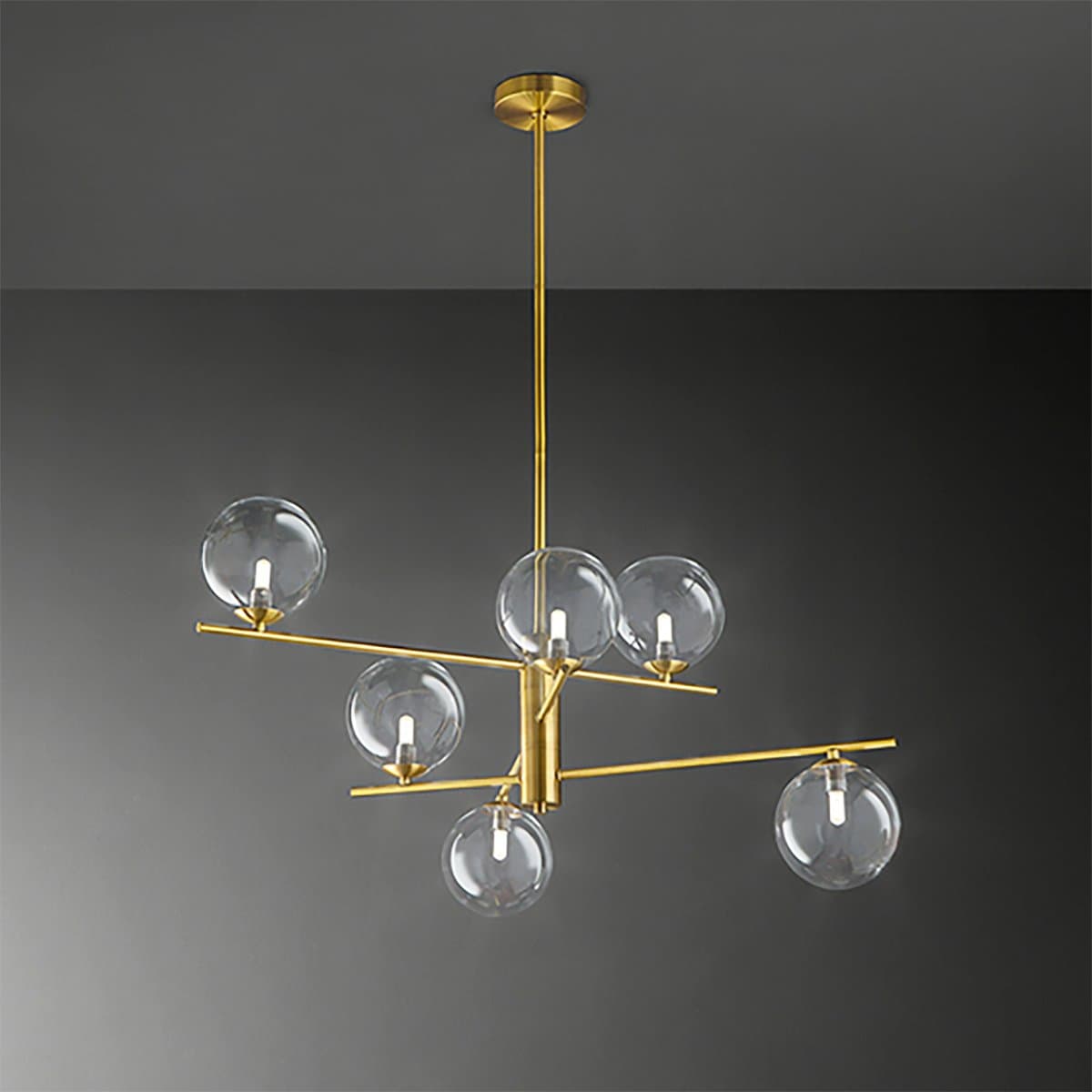 Lampadario classico Perenz PYREX 8514 OB G9 LED metallo ottone brunito multiluce - 2