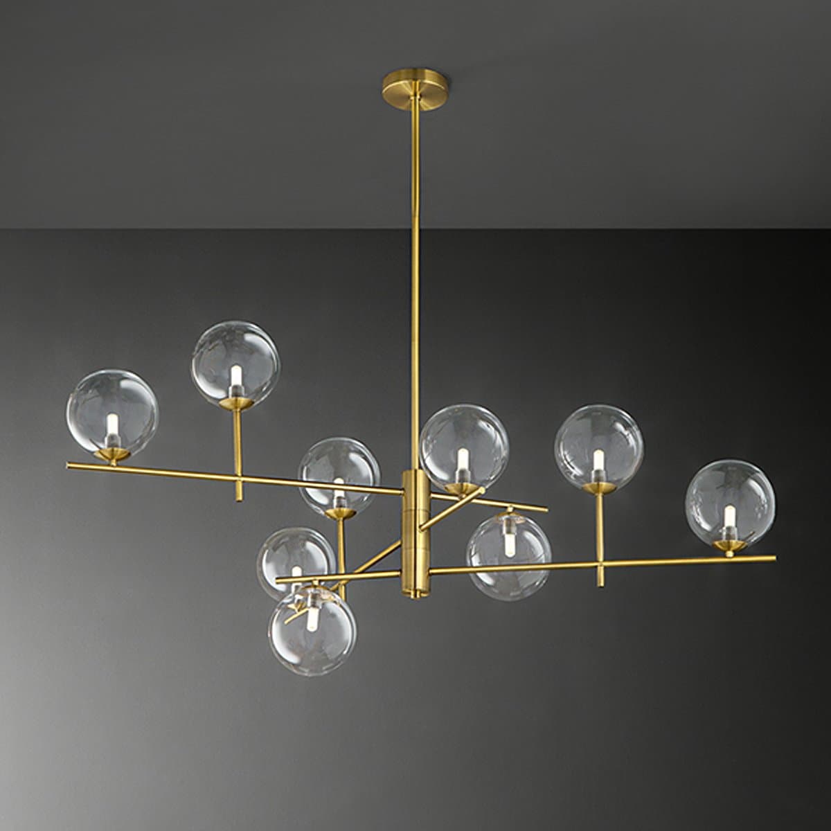 Lampadario classico Perenz PYREX 8516 OB G9 LED metallo ottone brunito multiluce - 2