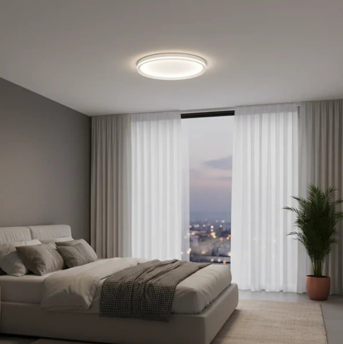 Plafoniera moderna Top light AERA 1222 50 LED CCT SWITCH biemissione metallo acrilico - 2
