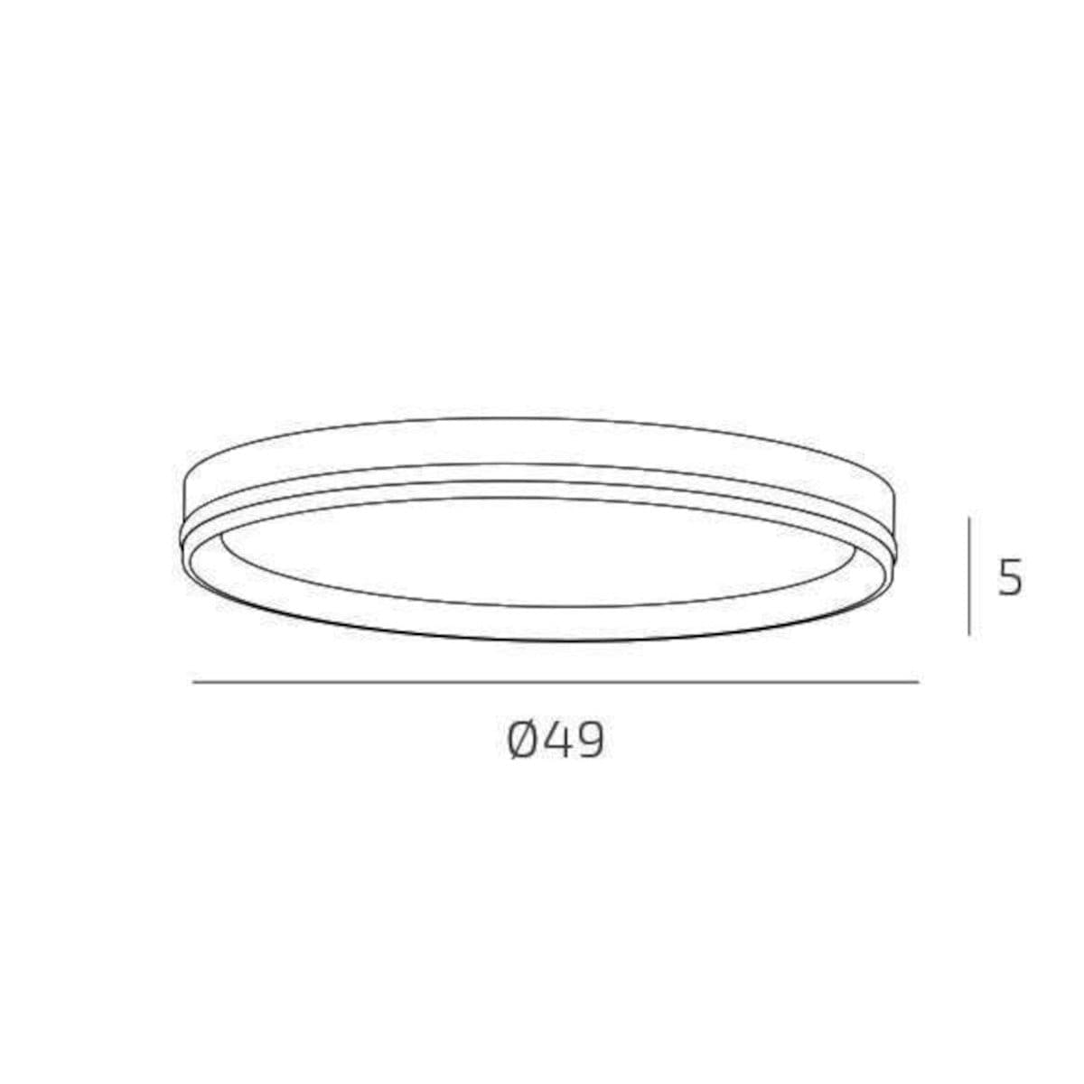 Plafoniera moderna Top light AERA 1222 50 LED CCT SWITCH biemissione metallo acrilico - 9