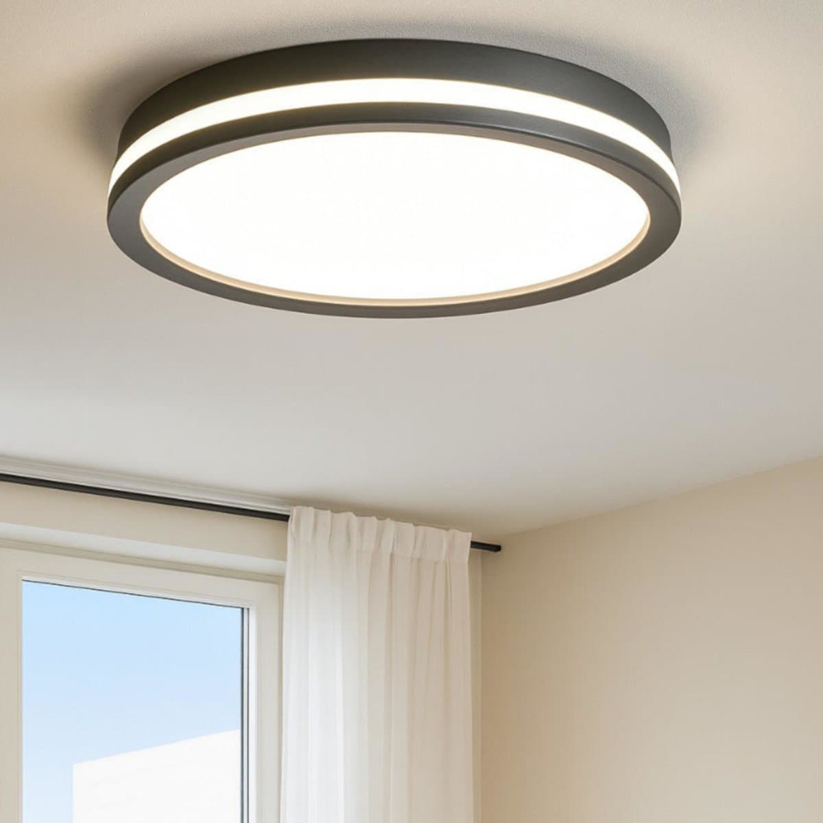 Plafoniera moderna Top light AERA 1222 60 LED CCT SWITCH biemissione metallo acrilico - 19