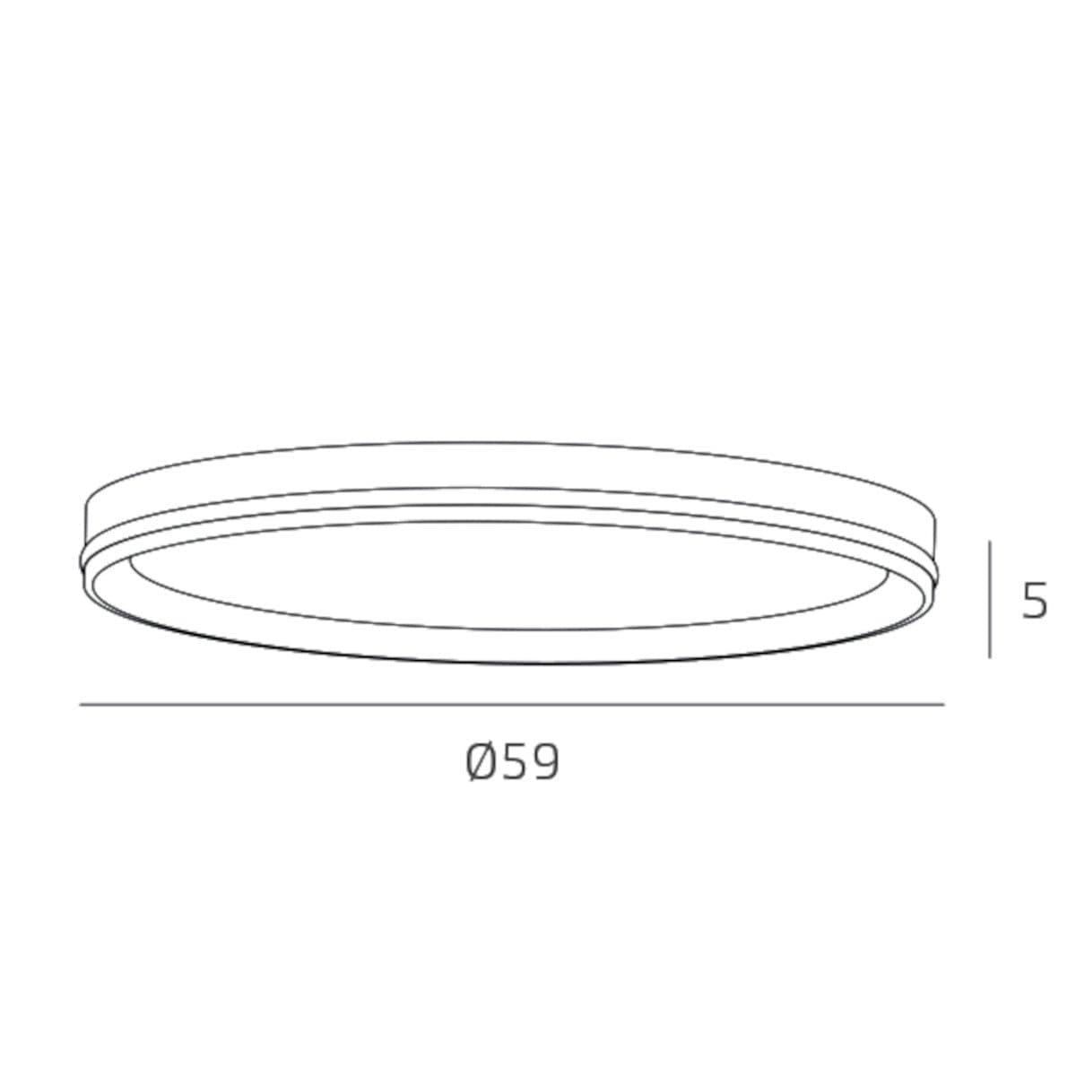 Plafoniera moderna Top light AERA 1222 60 LED CCT SWITCH biemissione metallo acrilico - 11
