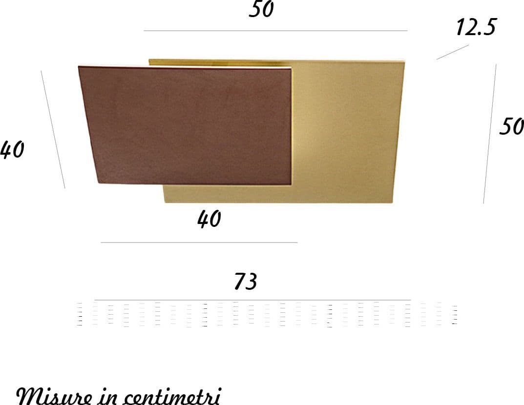Plafoniera classica Perenz POST 8458 OR LC 48W LED 3840LM metallo oro marrone - 4