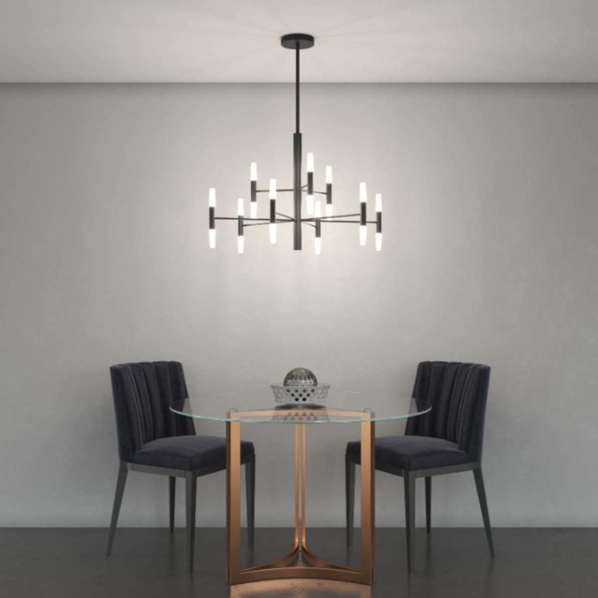 Lampadario moderno Top Light SPACE 1226 80 G9 LED metallo acrilico - 6