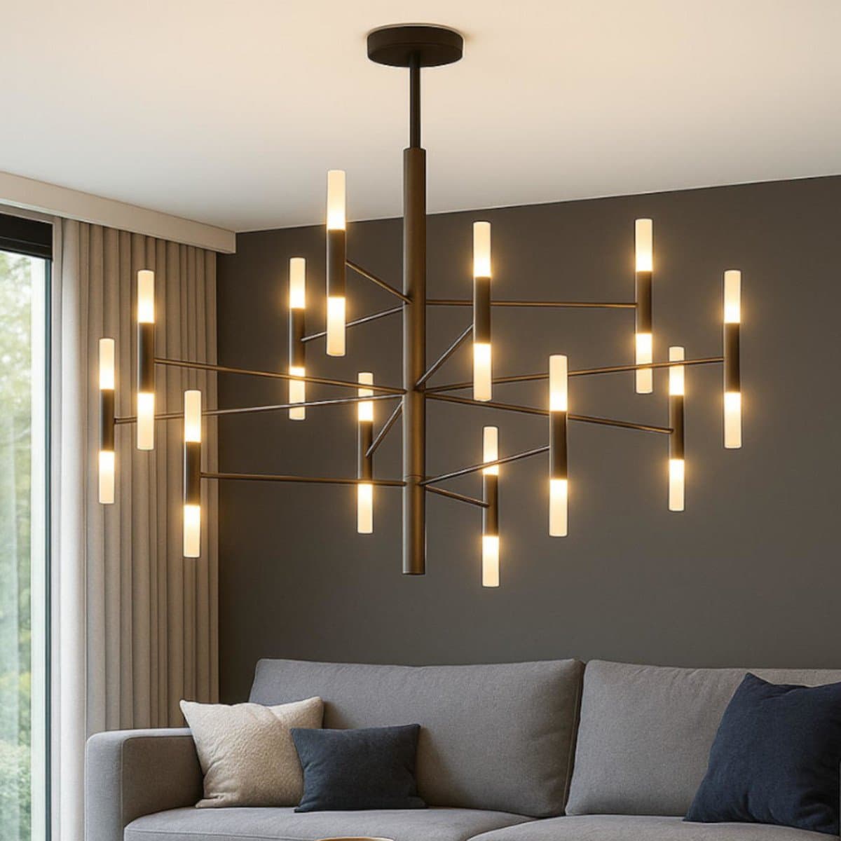 Lampadario moderno Top Light SPACE 1226 100 G9 LED metallo acrilico - 4