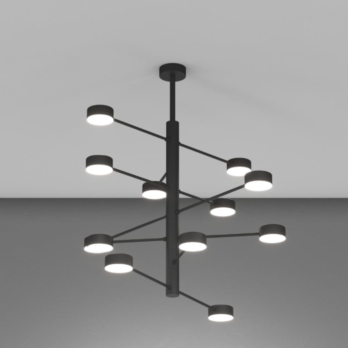 Lampadario moderno Top Light OCTOPUS 1227 12 GX53 LED orientabile metallo - 14