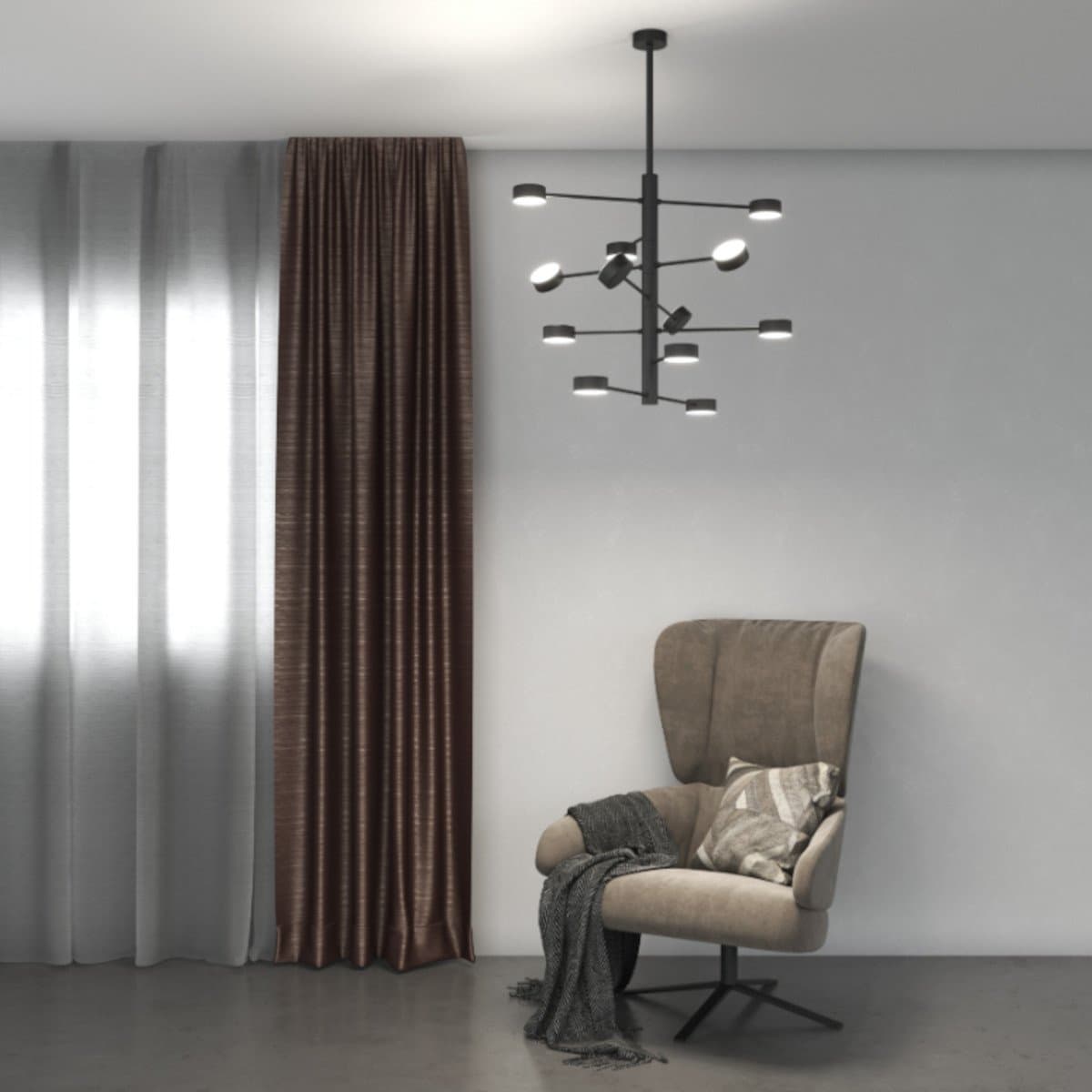 Lampadario moderno Top Light OCTOPUS 1227 12 GX53 LED orientabile metallo - 5