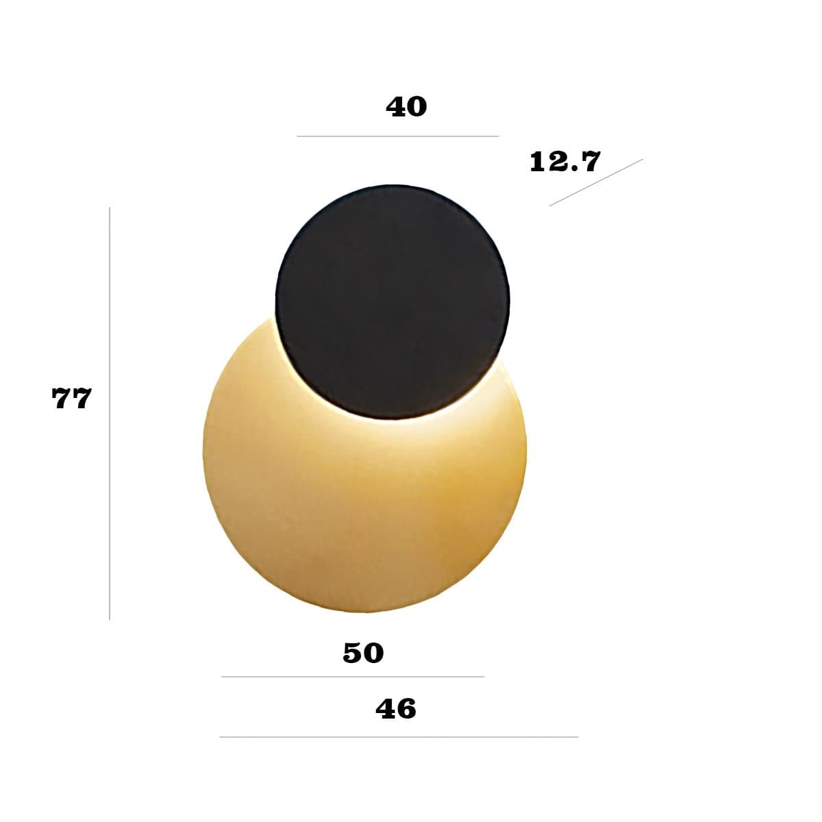 Plafoniera classica Perenz DRUM 8232 OR LC 43W LED 3440LM metallo oro nero orientabile inclinabile - 7