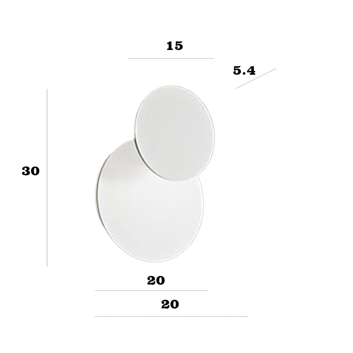 Applique moderna Perenz DRUM 8229 B LC 22W LED 1877LM metallo bianco orientabile inclinabile - 4