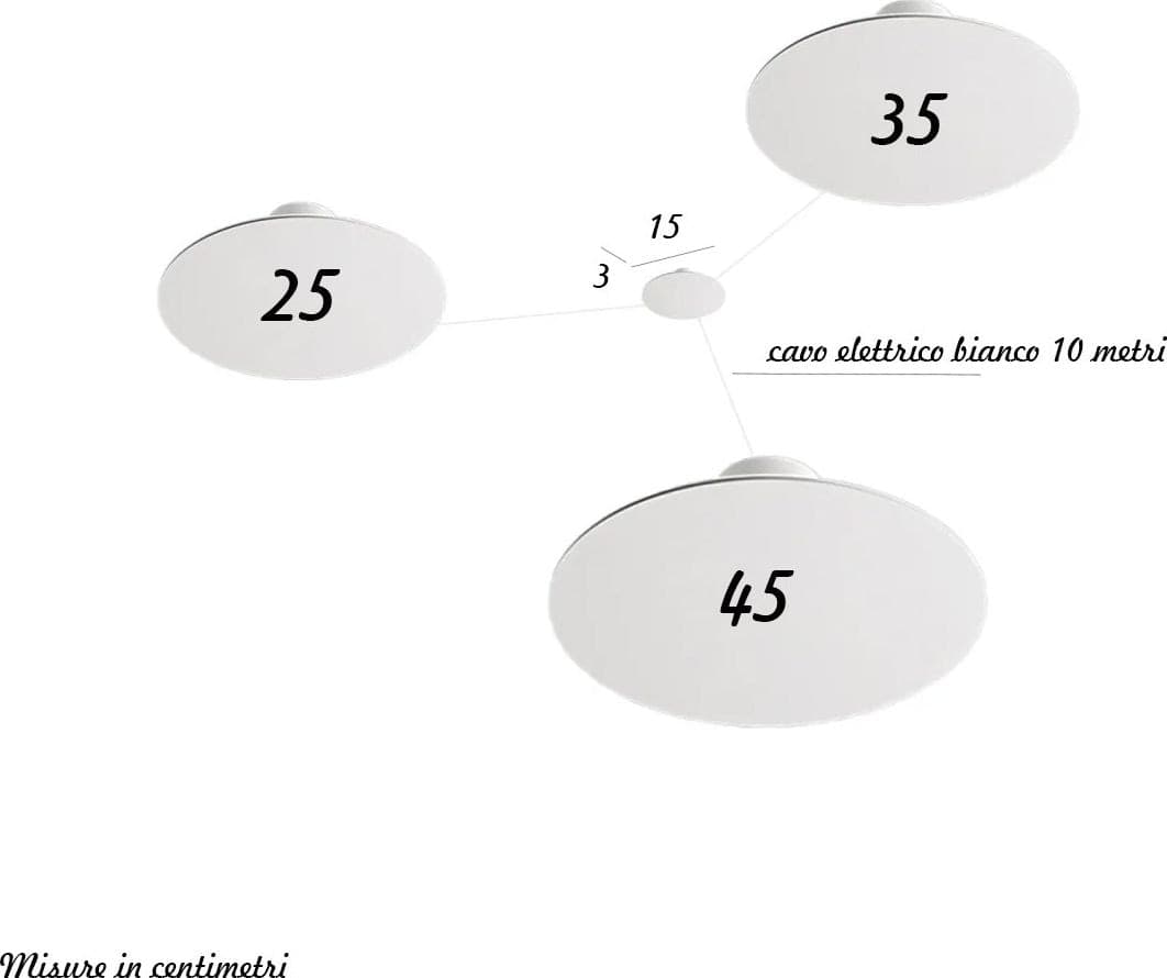 Composizione soffitto Perenz NEBULA 8438 8440 8442 B LED CCT dimmerabile bianco - 2