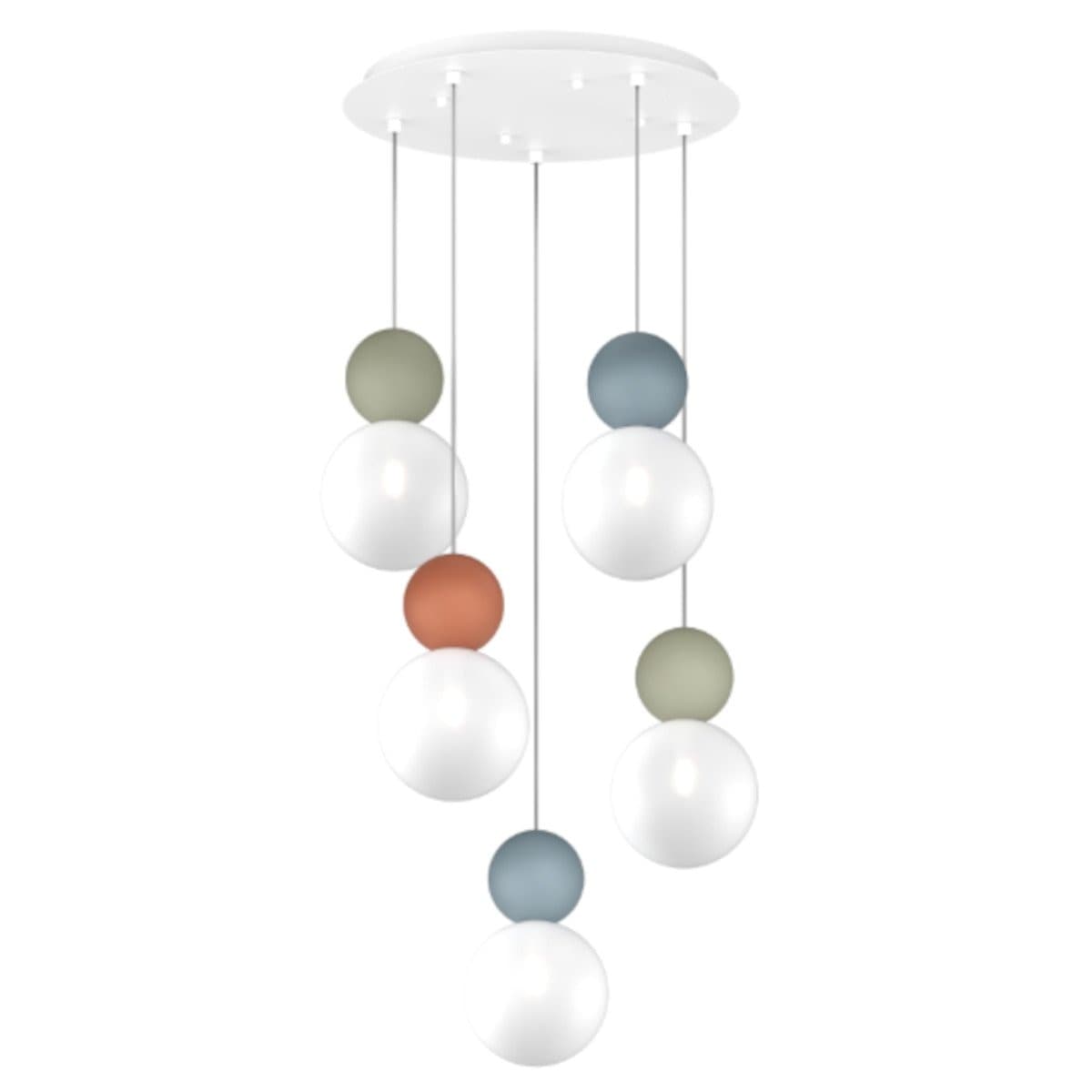 Lampadario moderno Top Light COTTAGE 1228 S5 T G9 LED vetro metallo - 1