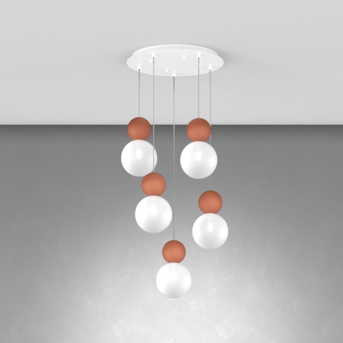 Lampadario moderno Top Light COTTAGE 1228 S5 T G9 LED vetro metallo - 11