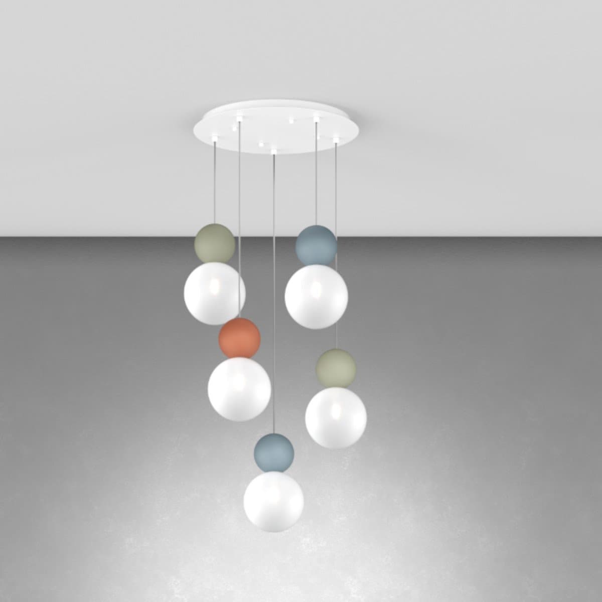 Lampadario moderno Top Light COTTAGE 1228 S5 T G9 LED vetro metallo - 3