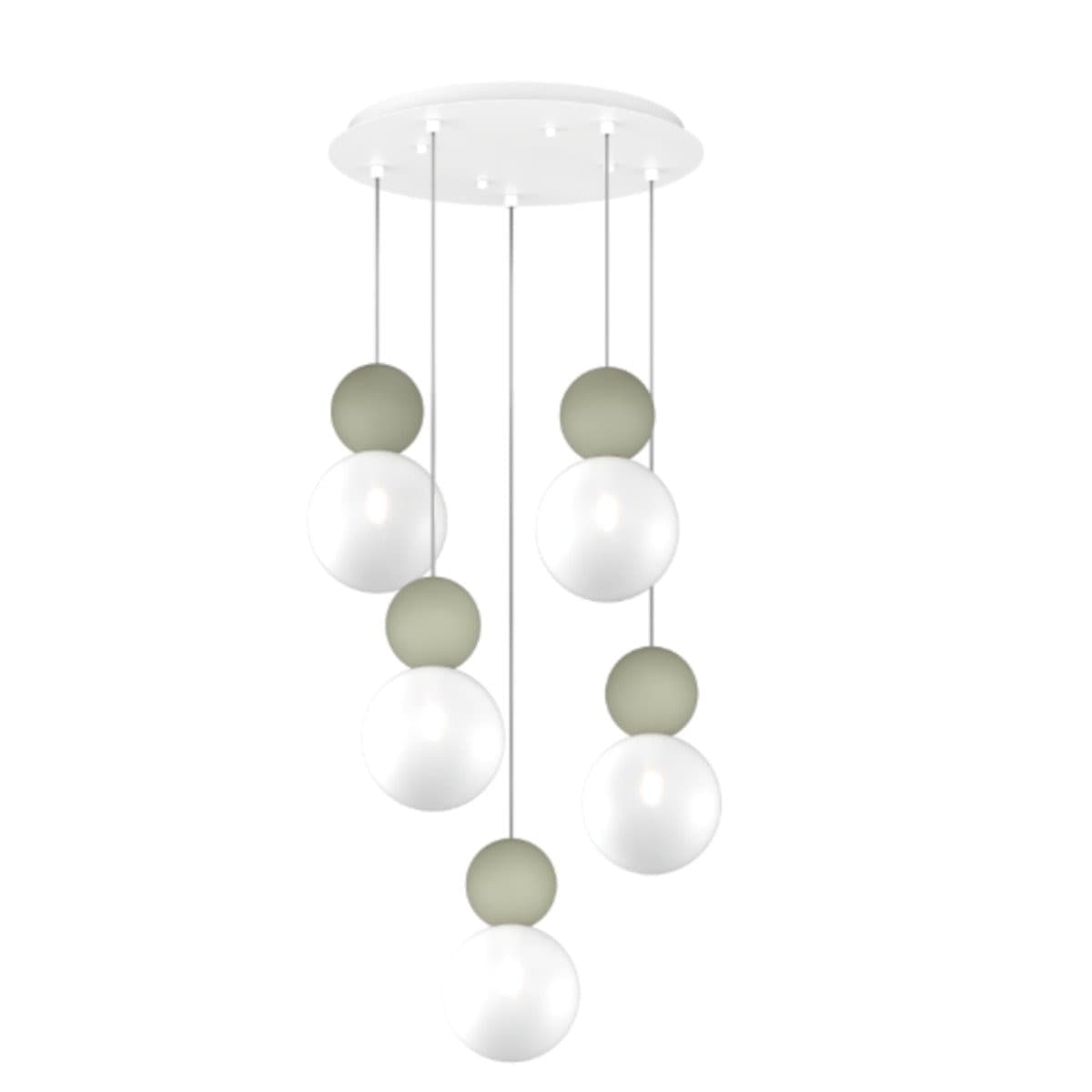 Lampadario moderno Top Light COTTAGE 1228 S5 T G9 LED vetro metallo - 4