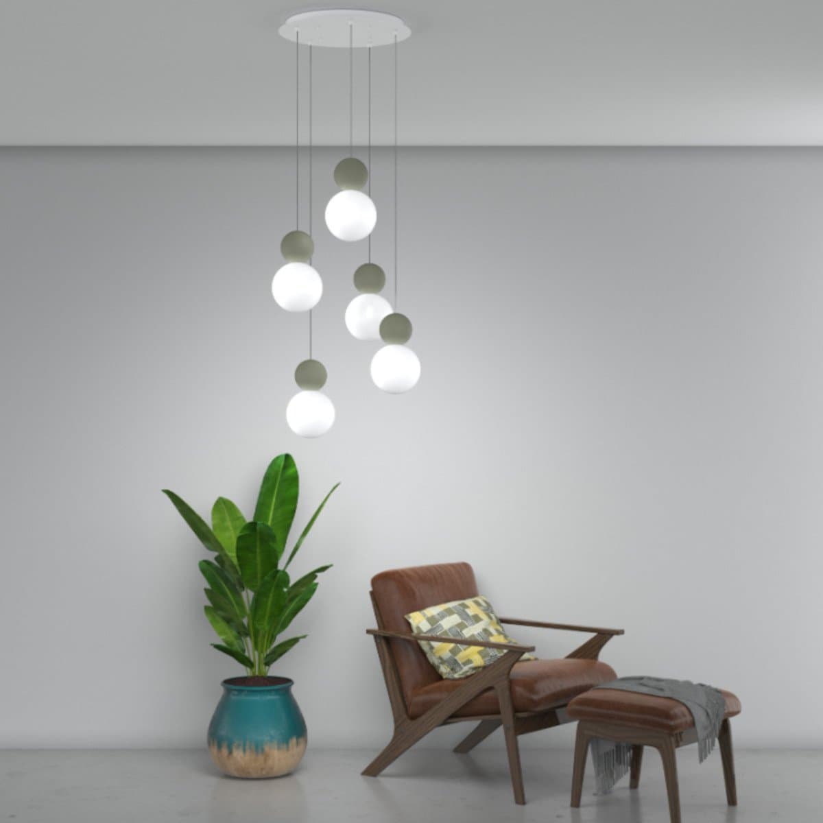 Lampadario moderno Top Light COTTAGE 1228 S5 T G9 LED vetro metallo - 6