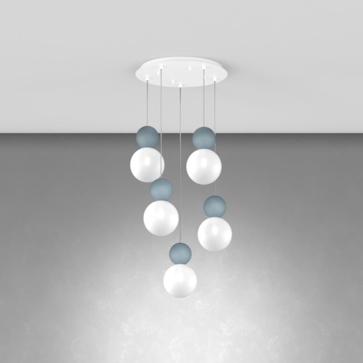 Lampadario moderno Top Light COTTAGE 1228 S5 T G9 LED vetro metallo - 9