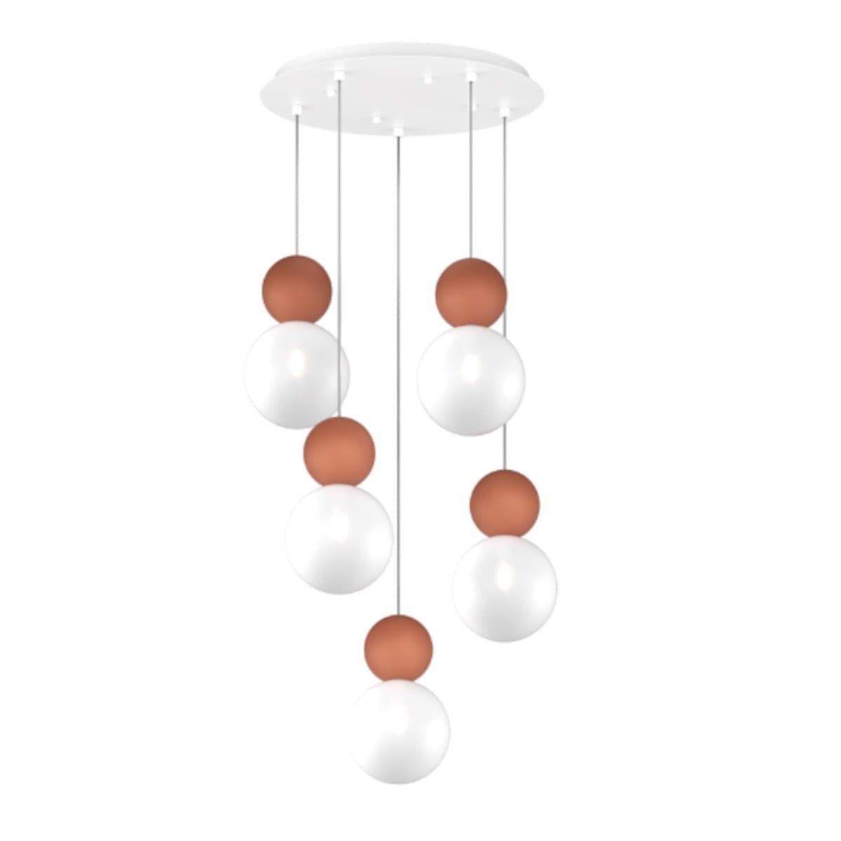 Lampadario moderno Top Light COTTAGE 1228 S5 T G9 LED vetro metallo - 10