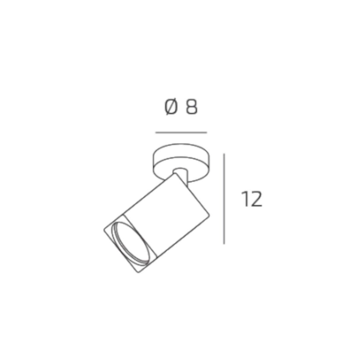 Faretto moderno Top Light KIBO 1230 1 GU10 LED orientabile metallo - 9