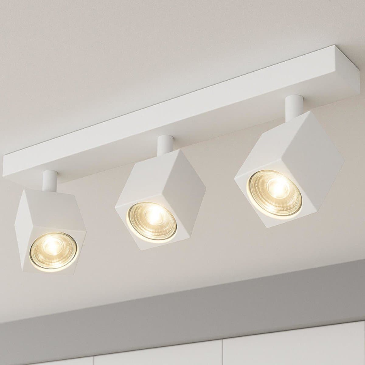 Binario moderno Top Light KIBO 1230 3 GU10 LED orientabile metallo - 2