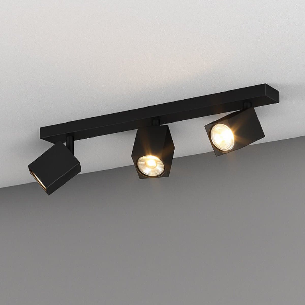 Binario moderno Top Light KIBO 1230 3 GU10 LED orientabile metallo - 5