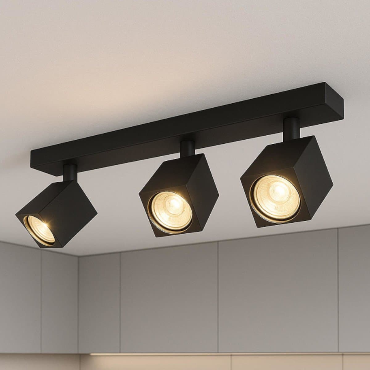 Binario moderno Top Light KIBO 1230 3 GU10 LED orientabile metallo - 6