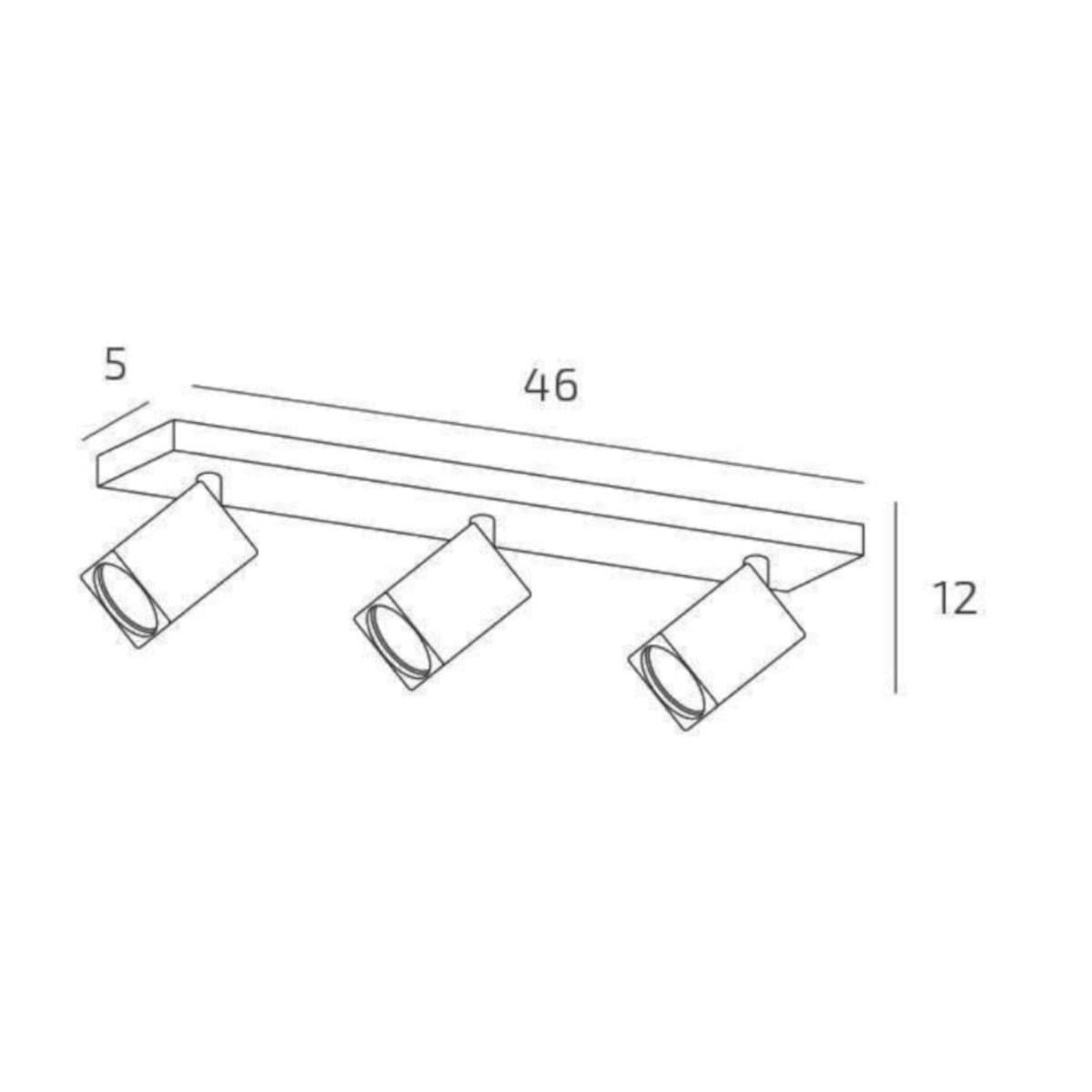 Binario moderno Top Light KIBO 1230 3 GU10 LED orientabile metallo - 10