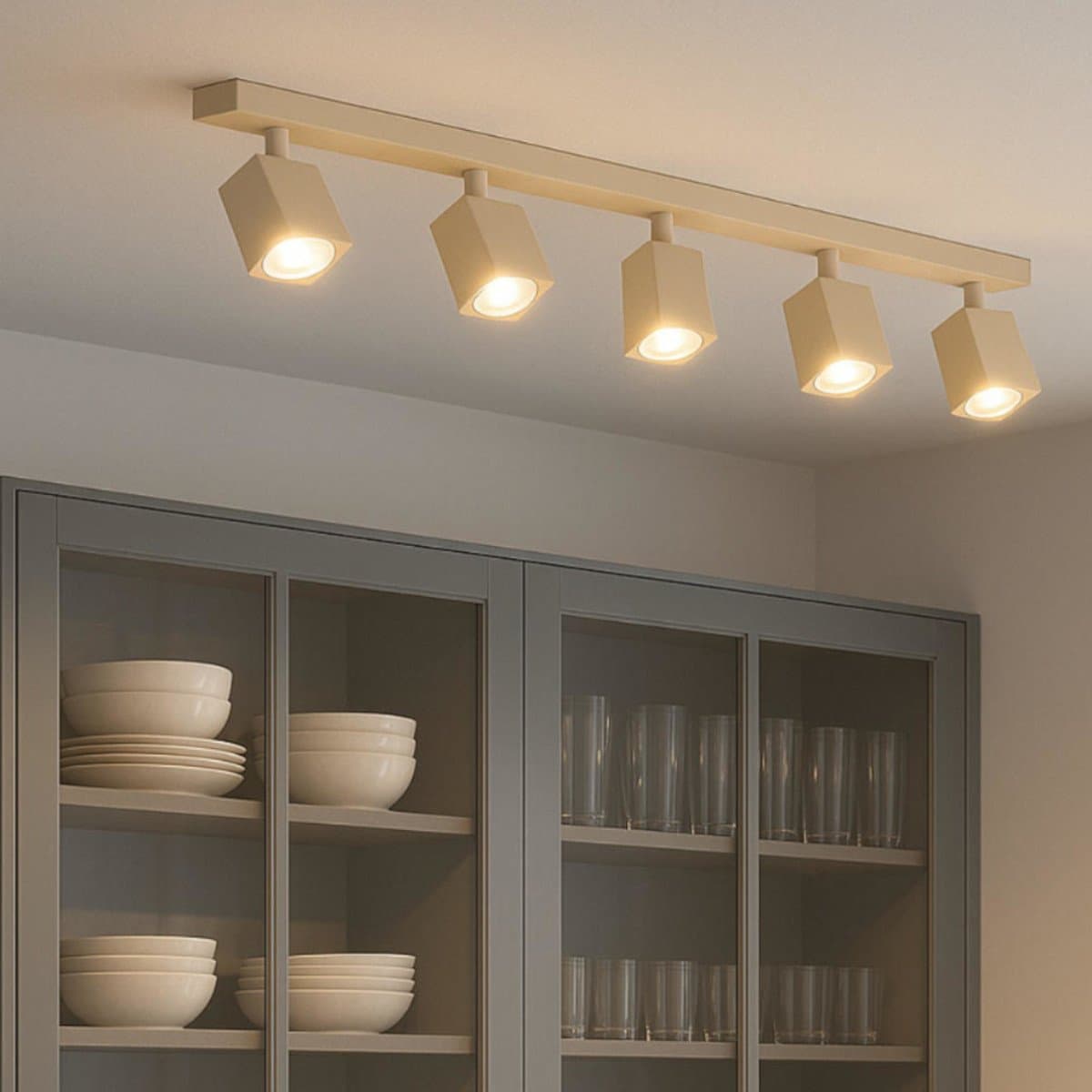 Binario moderno Top Light KIBO 1230 5 GU10 LED orientabile metallo - 3