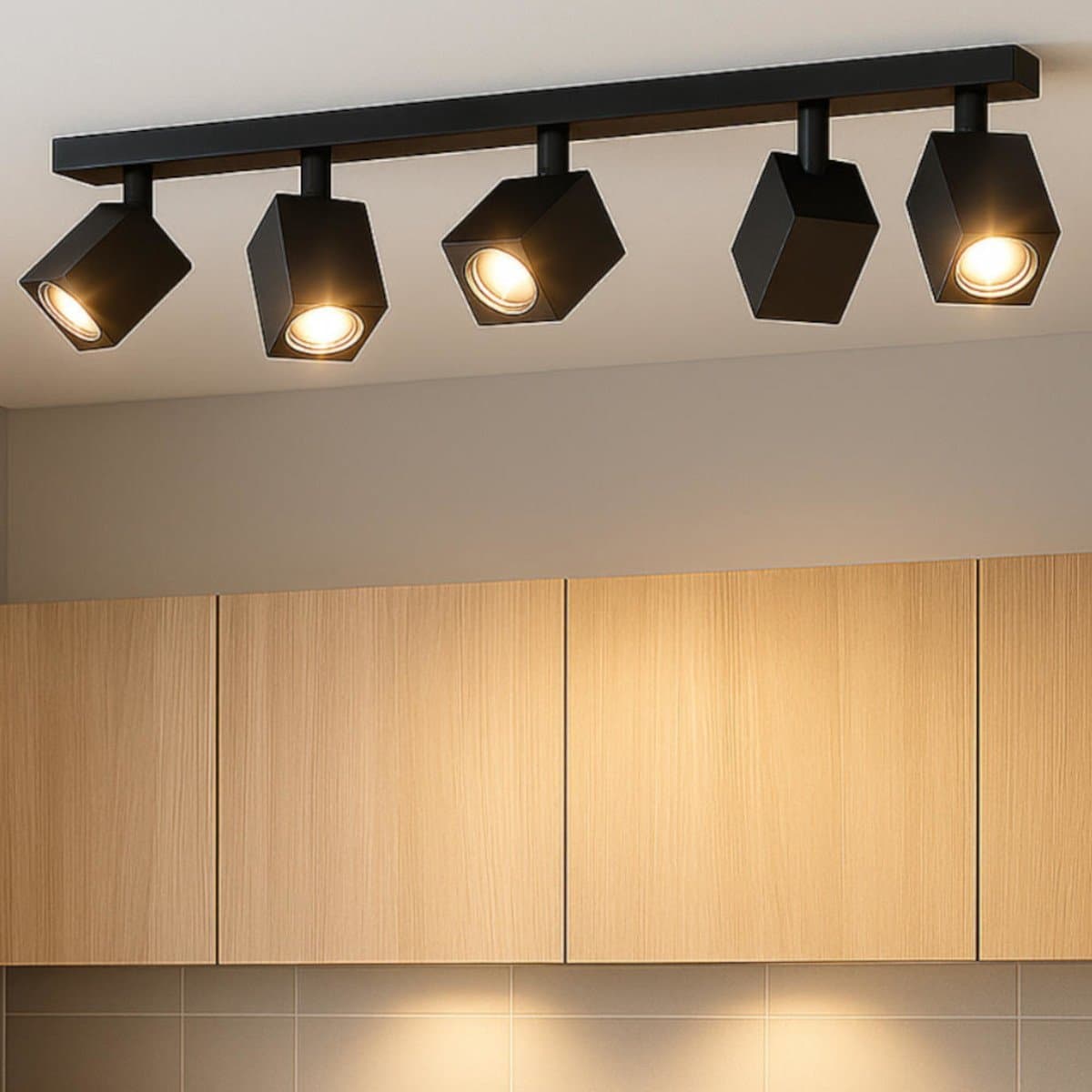Binario moderno Top Light KIBO 1230 5 GU10 LED orientabile metallo - 5