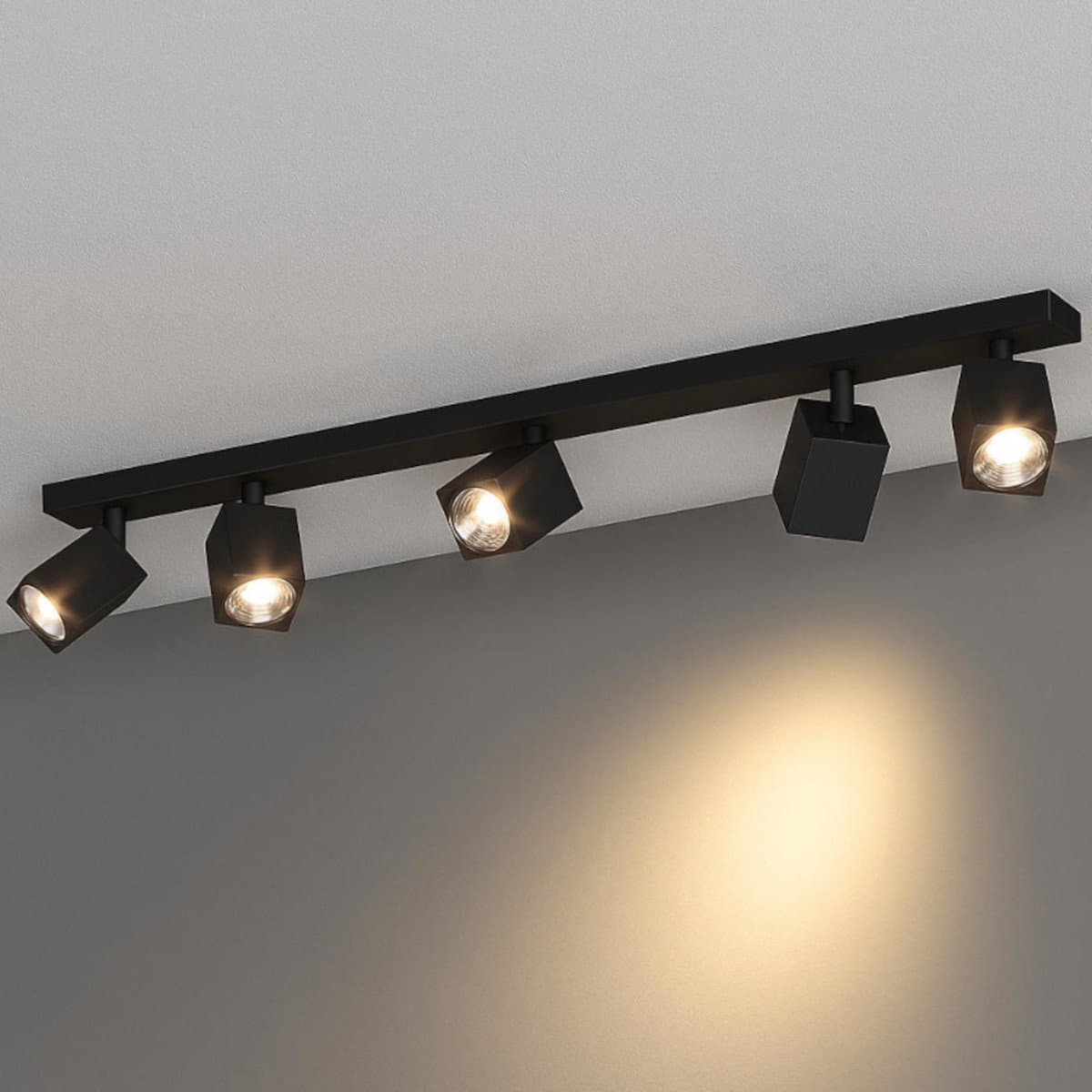 Binario moderno Top Light KIBO 1230 5 GU10 LED orientabile metallo - 6