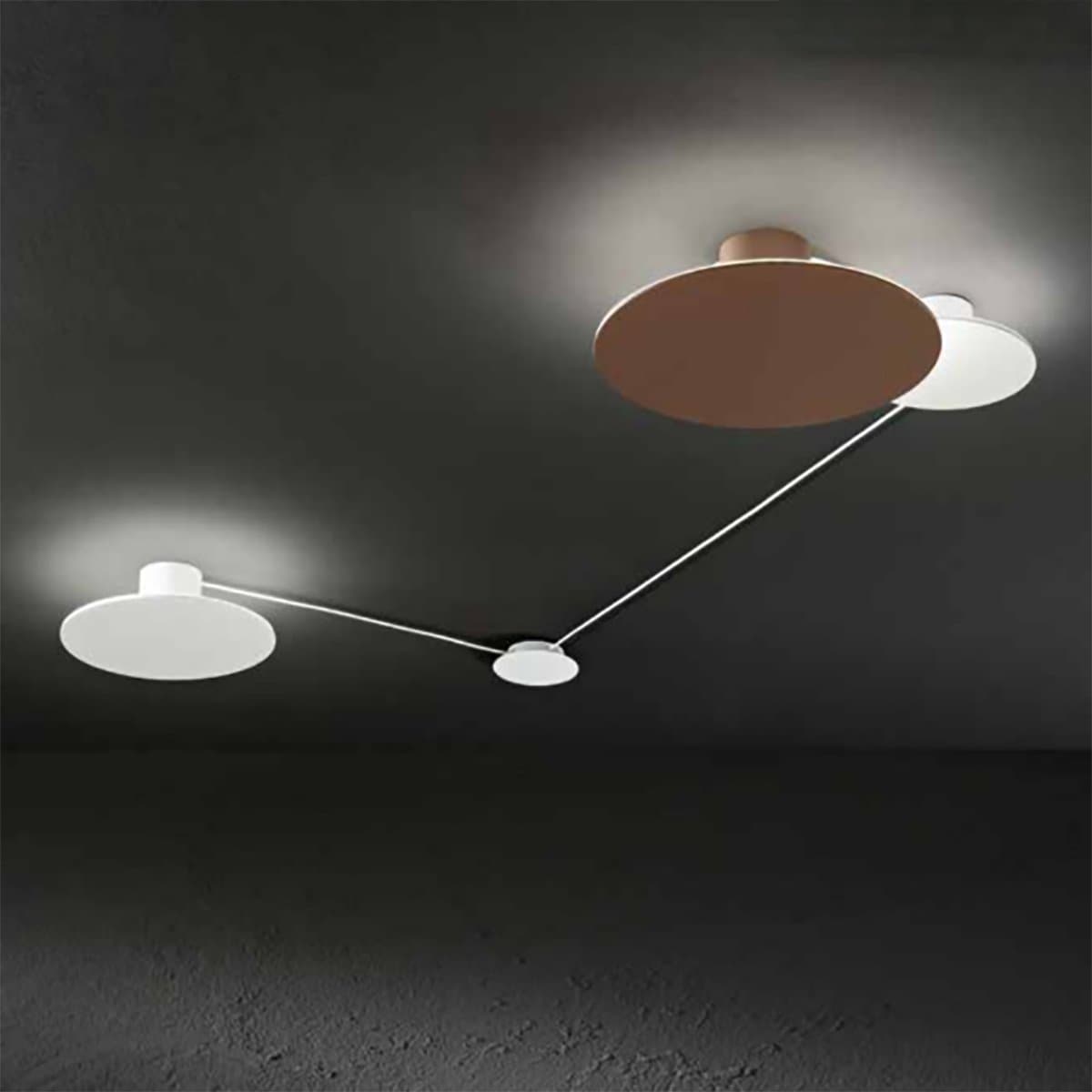 Composizione soffitto Perenz NEBULA 8438 8440 8442 B MM LED CCT dimmerabile bianco marrone - 2