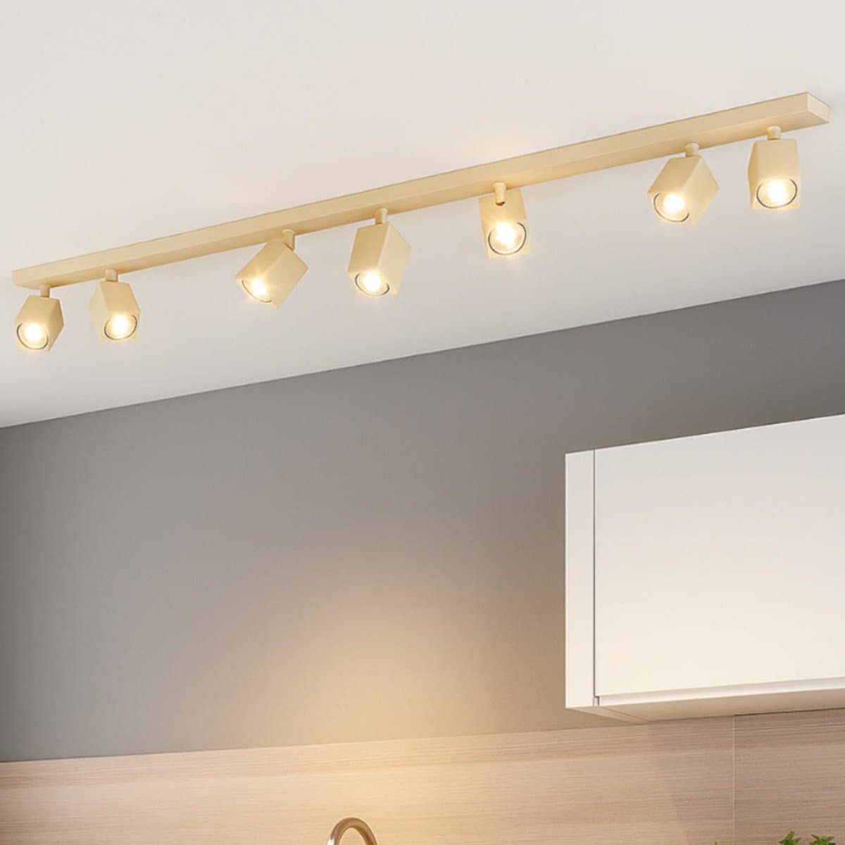Binario moderno Top Light KIBO 1230 7 GU10 LED orientabile metallo - 14