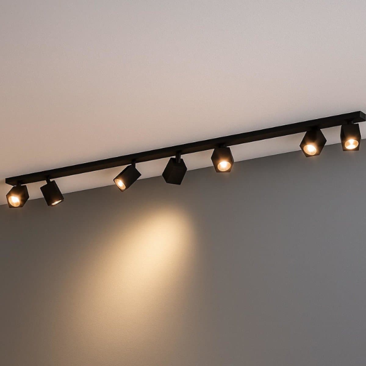 Binario moderno Top Light KIBO 1230 7 GU10 LED orientabile metallo - 2
