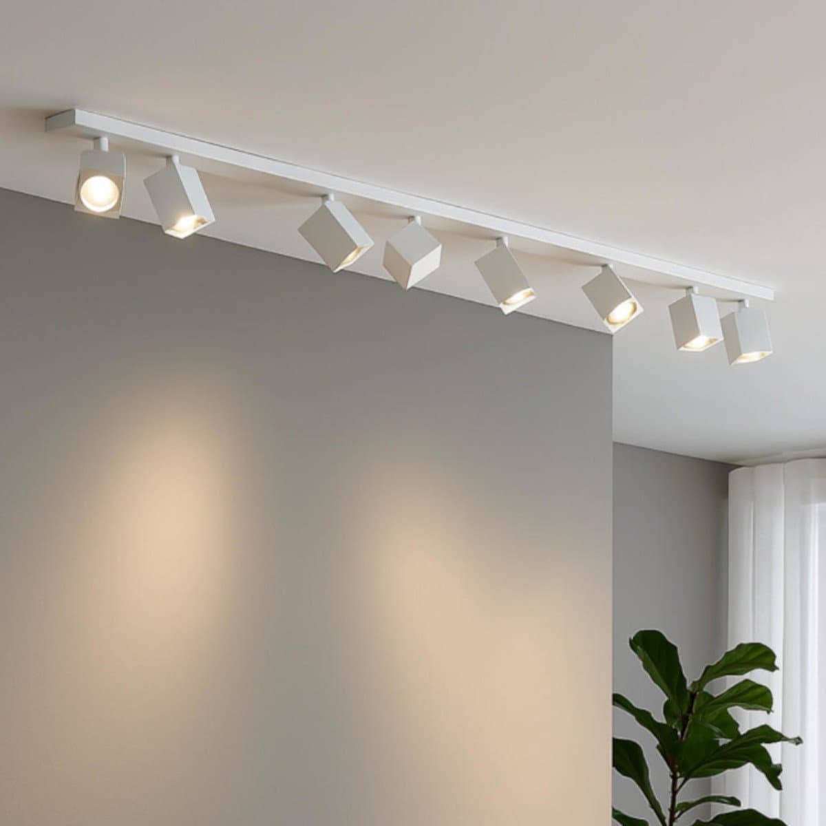 Binario moderno Top Light KIBO 1230 7 GU10 LED orientabile metallo - 7