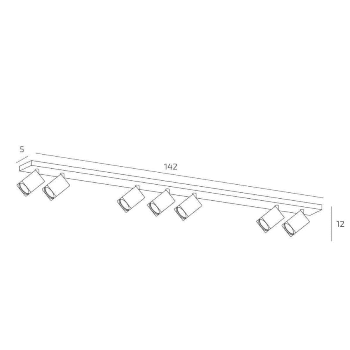 Binario moderno Top Light KIBO 1230 7 GU10 LED orientabile metallo - 8