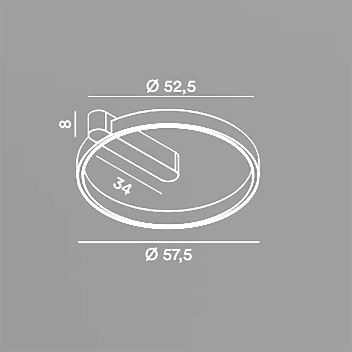 Plafoniera moderna Perenz OFF 8426 B CT LED CCT biemissione metallo bianco opaco - 2