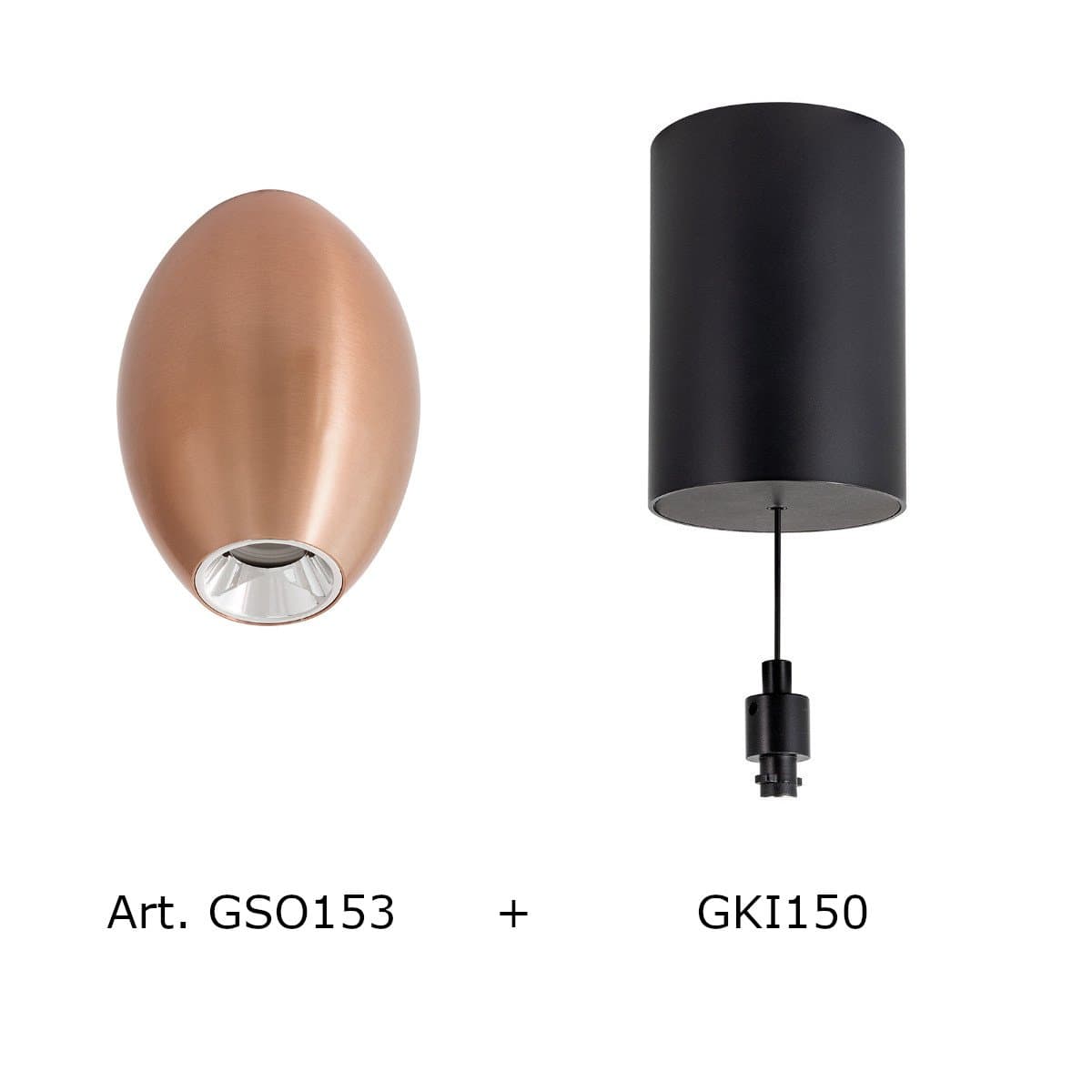 Sospensione classica Gea Led GSO153+GKI150 LED metallo bianco - 2