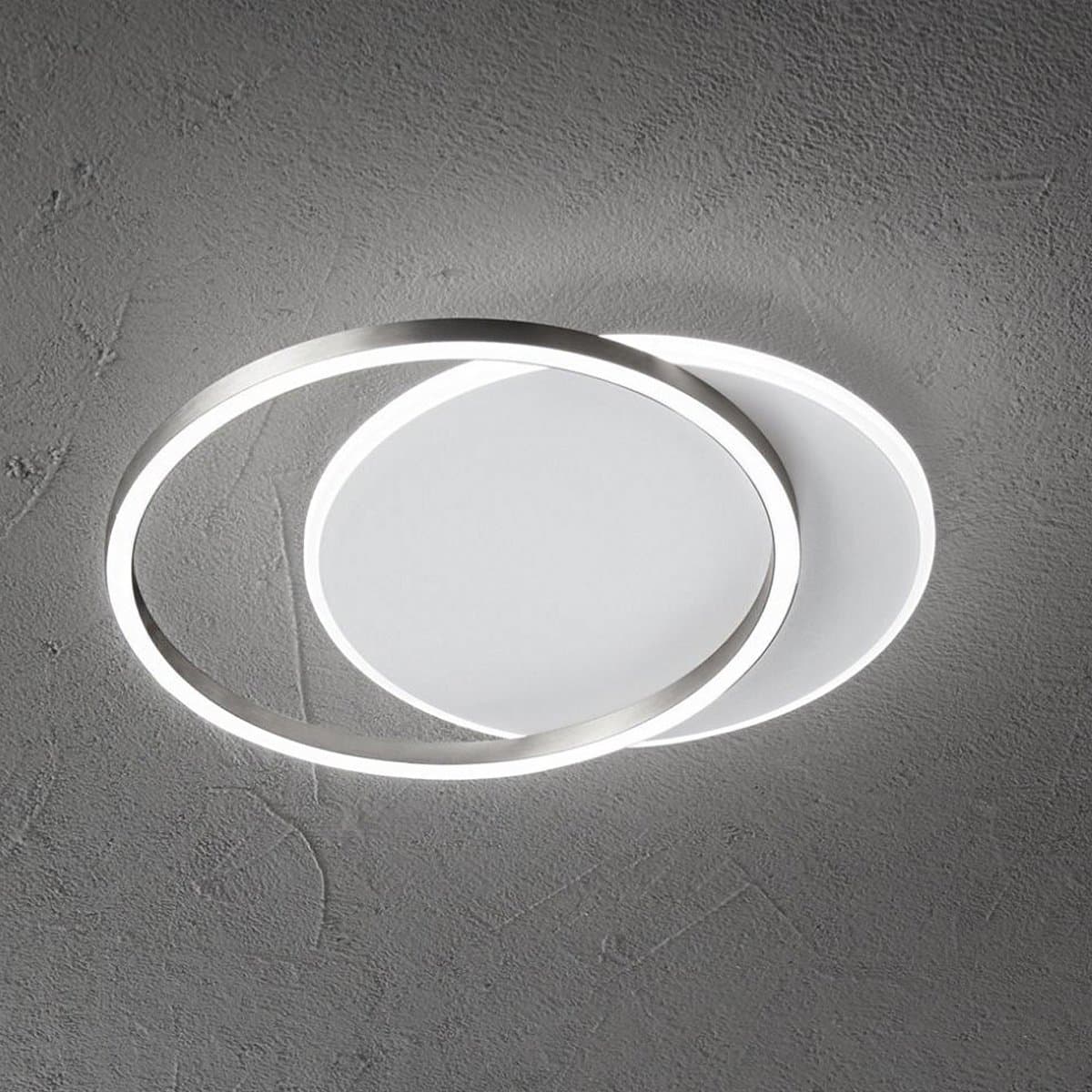 Plafoniera moderna Perenz illumina ORBIT 8195 GR LC LED alluminio metallo bianco grigio titanio acrilico - 2