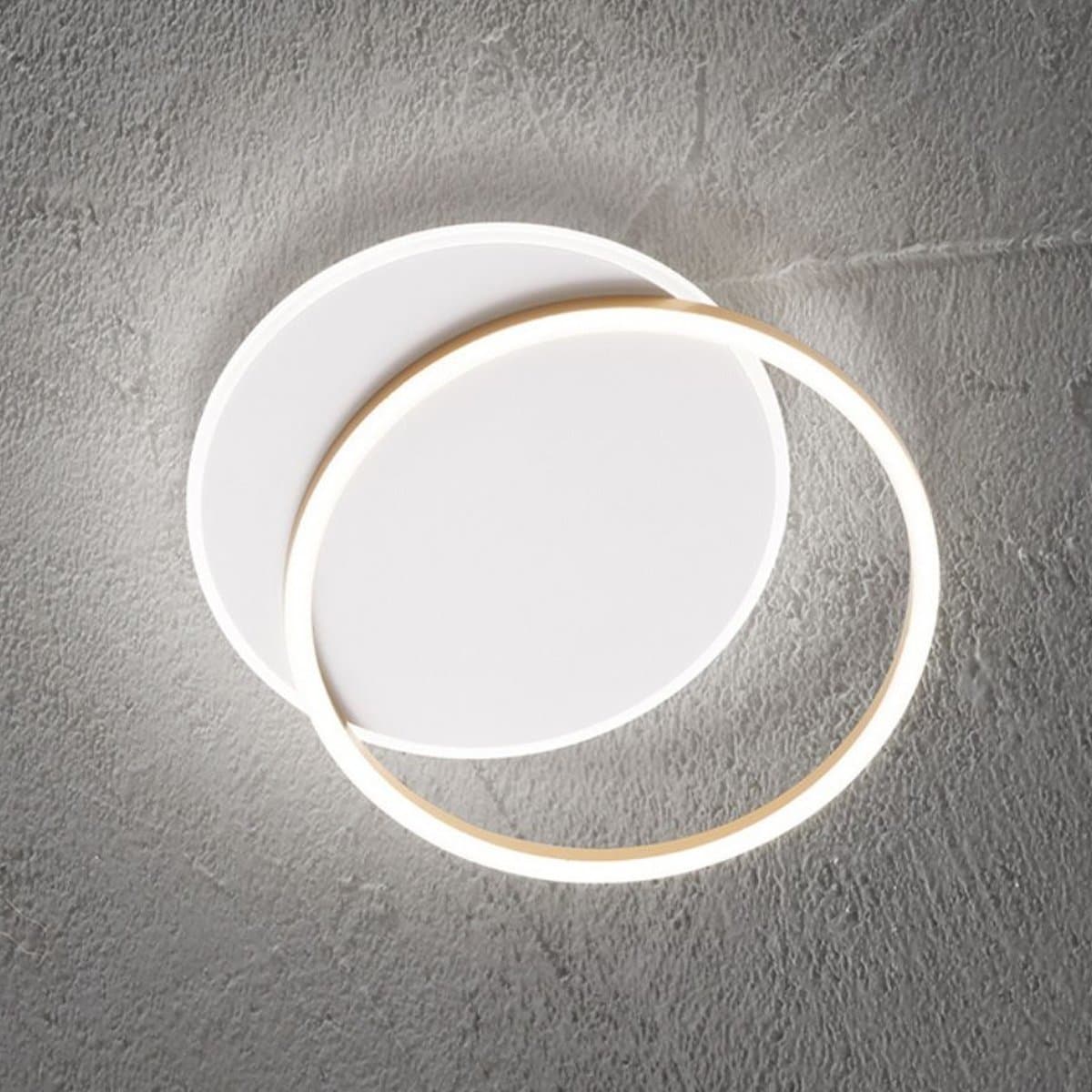Plafoniera moderna Perenz illumina ORBIT 8195 OR LC LED alluminio metallo bianco oro spazzolato acrilico - 3