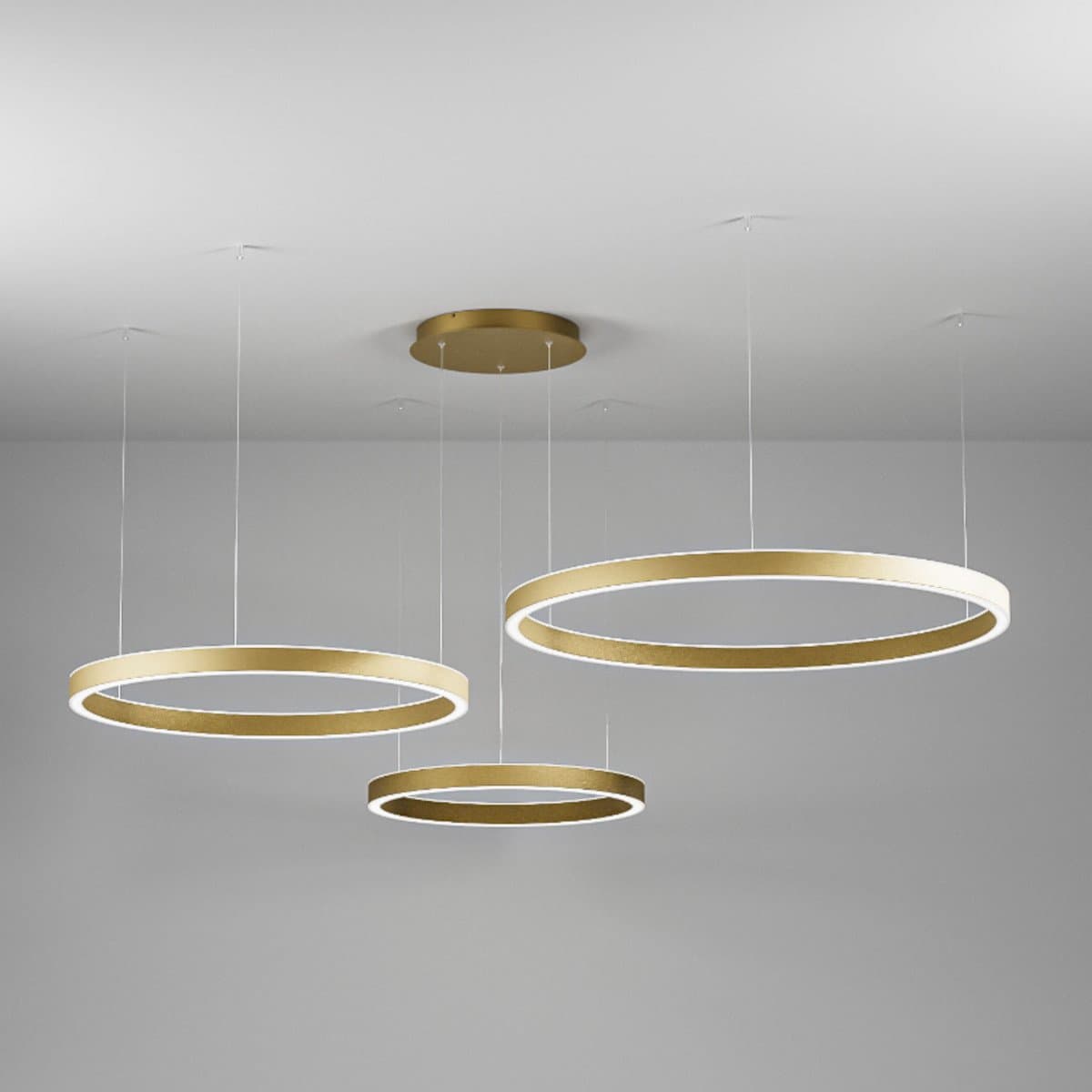 Lampadario led Gea Luce CRISEIDE SS3D O FCRSO12 alluminio classico - 2