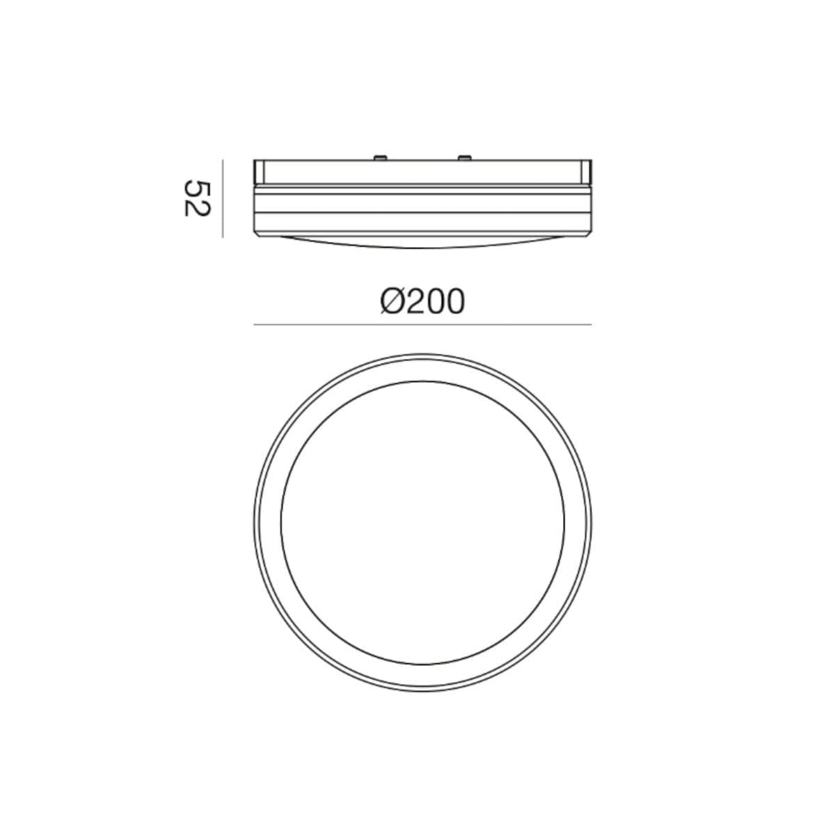 Plafoniera moderna Gea Led GPL341 LED IP65 materiale plastico - 3